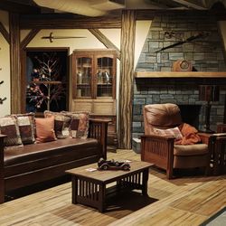 Woodinville Repertory Theatre - The set for a Death Trap, May 2025