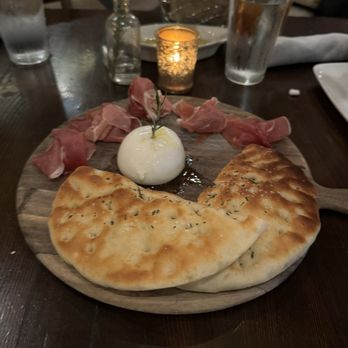 Bettolino Kitchen - Focaccia w/ cheese and prosciutto: the cheese was colder than I thought it would be but a perfect blend with the meat and bread - Italian Near Me - Redondo Beach, California