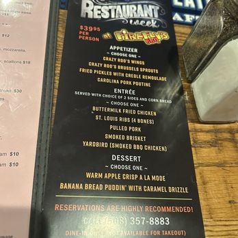 Firefly's BBQ - Specials not a bargain  Vs  menu - Barbeque Near Me - Marlborough, Massachusetts