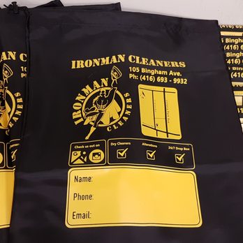 Ironman Cleaners - Our Custom-made heavy duty drop off bags. - Dry Cleaning Near Me - Toronto, Ontario Ironman Cleaners - Our Custom-made heavy duty drop off bags. - Dry Cleaning Near Me - Toronto, Ontario