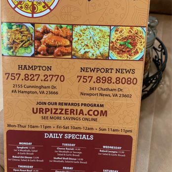 Ur Pizzeria - Menu. - Pizza Near Me - Newport News, Virginia Ur Pizzeria - Menu. - Pizza Near Me - Newport News, Virginia