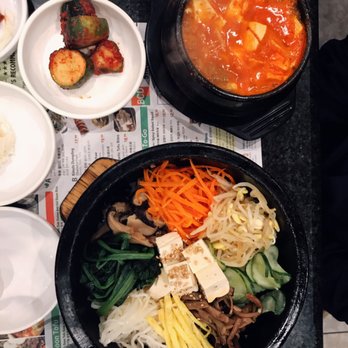 BCD Tofu House - Hot stone bibimbap combo with spicy tofu - Korean Near Me - Irvine, California