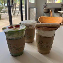 Refined Coffee House - Berries & cream matcha, Joy of the Lord with soft top, Everlasting love