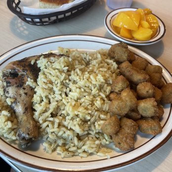 Sunrise Diner - Baked Chicken with Rice & Fried Okra - Diners Near Me - Thomasville, North Carolina