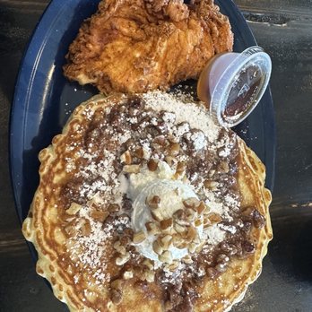 Basecamp at Kennesaw Mountain - Bacon infused pecan pancakes and chicken - Breakfast & Brunch Near Me - Marietta, Georgia