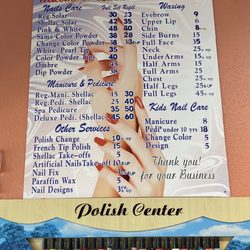 Ladue Nails Spa - Menu