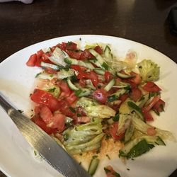 Smaki Gruzji - Tomato salad $4 yummy but needed salt also a lot of oil