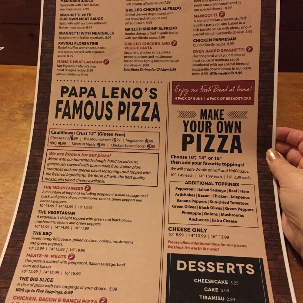 PapaLeno's - Menu - Pizza Near Me - Berea, Kentucky PapaLeno's - Menu - Pizza Near Me - Berea, Kentucky