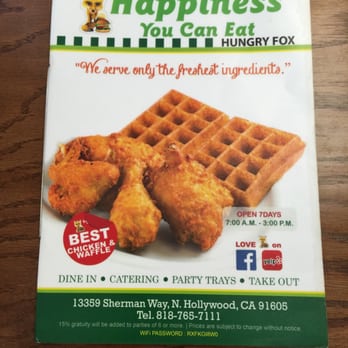 Hungry Fox - Front cover of the menu. - Breakfast & Brunch Near Me - North Hollywood, California Hungry Fox - Front cover of the menu. - Breakfast & Brunch Near Me - North Hollywood, California