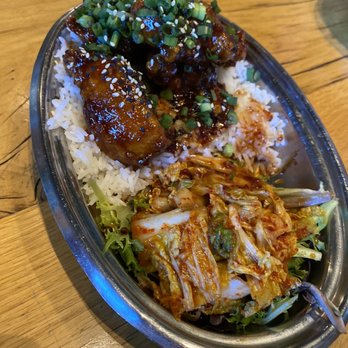 Spork - Spicy chicken with kimchi side - Mexican Near Me - Bend, Oregon Spork - Spicy chicken with kimchi side - Mexican Near Me - Bend, Oregon