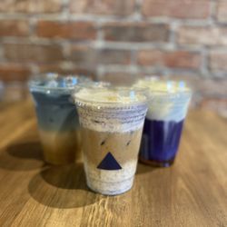 Cafe Blue - Iced Blue Latte, Iced Black Sesame Latte, & Iced Butterfly Pea Latte