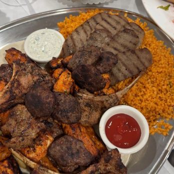 Istanbul Restaurant - Kofta Kebab, Lamb Chops, rice, Turkish Salad (Çoban Salatası) - Mediterranean Near Me - Cary, North Carolina