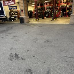 Tech thinking of putting a brand new tire on my truck. That they cut.