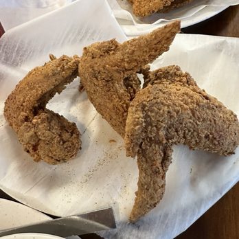 Frank's Grill - Chicken wings - we got 3 giant wings with the meal - Breakfast & Brunch Near Me - Houston, Texas