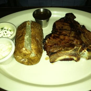 KC Prime - Porterhouse with baked potato and peppercorn sauce - Steakhouses Near Me - Lawrenceville, New Jersey