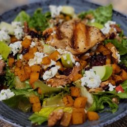 Trolley Barn Fermentory & Food Hall - Salmon Harvest Salad....tasty!