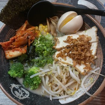 Ton-Ichi Ramen - R10. Spicy Creamy Vegan Ramen R10. 辣味奶油蔬菜拉面 - Ramen Near Me - Evanston, Illinois