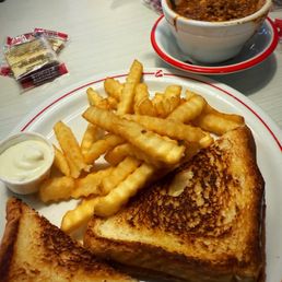 Grilled cheese and french fries Grilled cheese and french fries