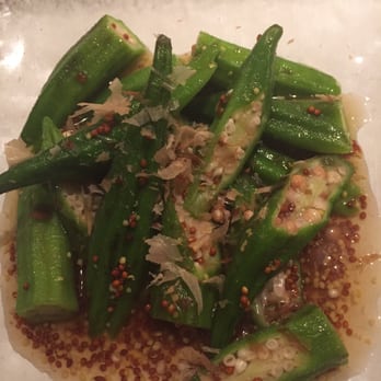 Tei Tei Robata Bar - Green mustard okra - Japanese Near Me - Dallas, Texas Tei Tei Robata Bar - Green mustard okra - Japanese Near Me - Dallas, Texas