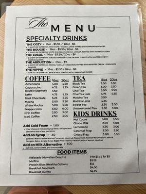 Menu photo 2 Sanders Coffee Heber-Overgaard, AZ