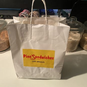Pino's Sandwiches - Such a cheerful little bag -- a great advert for Pino's - Italian Near Me - Los Angeles, California Pino's Sandwiches - Such a cheerful little bag -- a great advert for Pino's - Italian Near Me - Los Angeles, California