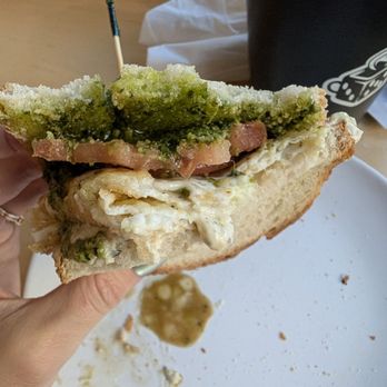 The Board and Brew - Their egg and basil pesto sandwich and a hot fruit tea - Beer Bar Near Me - Philadelphia, Pennsylvania The Board and Brew - Their egg and basil pesto sandwich and a hot fruit tea - Beer Bar Near Me - Philadelphia, Pennsylvania