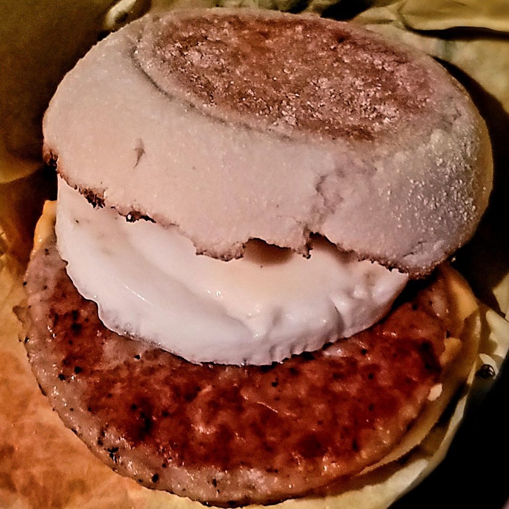 McDonald's Sausage ,Egg & Cheese Breakfast Sandwich McDonald's Sausage ,Egg & Cheese Breakfast Sandwich