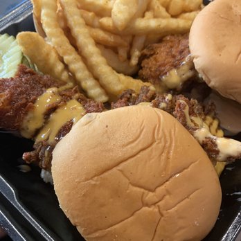 Dave's Hot Chicken - Food: Dave's #2 2 Sliders w/ Fries - Chicken Shop Near Me - Woburn, Massachusetts Dave's Hot Chicken - Food: Dave's #2 2 Sliders w/ Fries - Chicken Shop Near Me - Woburn, Massachusetts