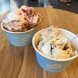 Yeti (front) and a special cherry flavor for July.