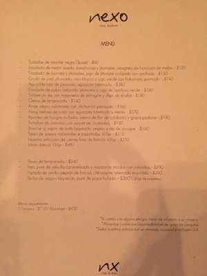 Menu photo 4 Nexo Wine Bistrot México, D.F., DIF