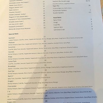 Tokyo Table - Menu 7/2024 - Japanese Near Me - Sacramento, California