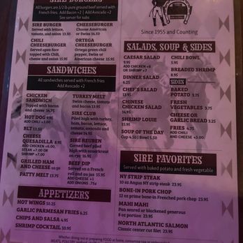 The Sire Bar And Grill - April 2026: Menu - Dive Bars Near Me - Riverside, California