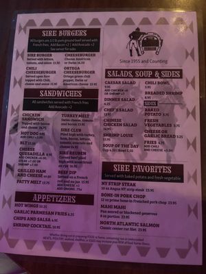 Menu photo 2 The Sire Bar And Grill Riverside, CA