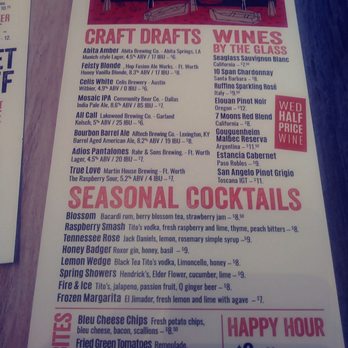 Tricky Fish - There's a nice array of drinks to try. - Seafood Near Me - Fort Worth, Texas