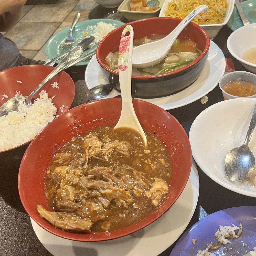 Pork Adobo, pancit, Sinigang Soup, lumpia Pork Adobo, pancit, Sinigang Soup, lumpia