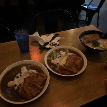 Tokyo Eats - Two Pork Katsu Curry Rice and Pork Katsu Ramen. Really well made! - Ramen Near Me - Fullerton, California