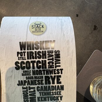 Stack 571 Burger & Whisky Bar - Vancouver - Drink menu - Whiskey Bars Near Me - Vancouver, Washington