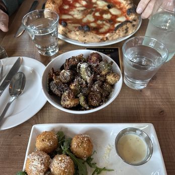 Doppio Zero Concord Veranda - Potato croquettes, Brussel sprouts, Margherita Pizza - Italian Near Me - Concord, California Doppio Zero Concord Veranda - Potato croquettes, Brussel sprouts, Margherita Pizza - Italian Near Me - Concord, California
