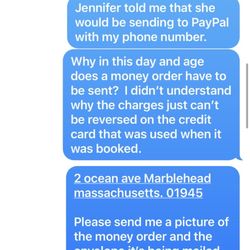 San Juan Scooter Rental - Text message regarding scooter