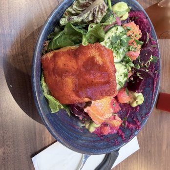 Coastal Cowboy - Salmon beat salad - American Near Me - San Clemente, California Coastal Cowboy - Salmon beat salad - American Near Me - San Clemente, California