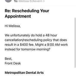 An email. An email.