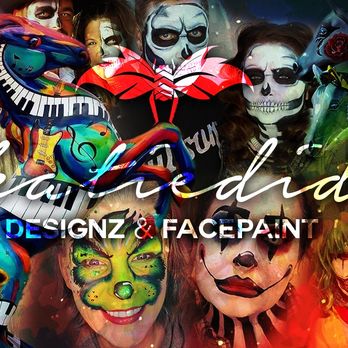 Katiedid Designz & Face Paint - Collage for cover - Face Painting Near Me