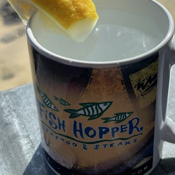 The Fish Hopper - My drink: hot water with lemon since i was cold. - Seafood Near Me - Monterey, California