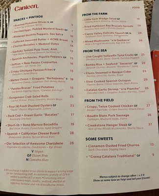 Menu photo 4 Canteen Menlo Park, CA