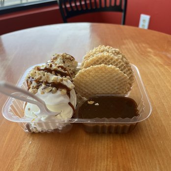 Whit's Frozen Custard - Vanilla custard nachos with salted caramel sauce. - Ice Cream & Frozen Yogurt Near Me - Pataskala, Ohio Whit's Frozen Custard - Vanilla custard nachos with salted caramel sauce. - Ice Cream & Frozen Yogurt Near Me - Pataskala, Ohio