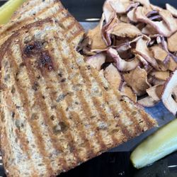Covenant Cafe - Honey apple bacon grilled cheese with apple chips