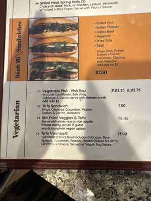 Menu photo 2 Saigon Pho Vacaville, CA