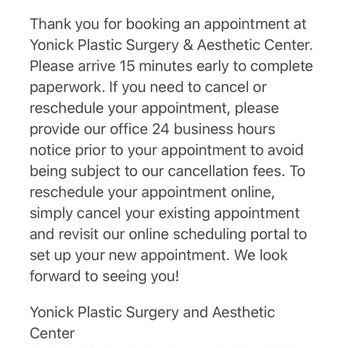 Yonick Plastic Surgery - Cancellation policy is 24 business hours - Plastic Surgeons Near Me - Midland, Michigan Yonick Plastic Surgery - Cancellation policy is 24 business hours - Plastic Surgeons Near Me - Midland, Michigan
