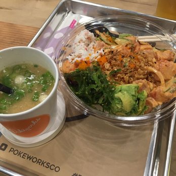 Pokeworks - First time trying this place. Got the regular size poke bowl with albacore and salmon - Poke Near Me - Irvine, California Pokeworks - First time trying this place. Got the regular size poke bowl with albacore and salmon - Poke Near Me - Irvine, California