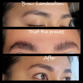 Emerald Wax and Skincare Studio - Brow Lamination before, during and after - Waxing Near Me - Fleming Island, Florida Emerald Wax and Skincare Studio - Brow Lamination before, during and after - Waxing Near Me - Fleming Island, Florida